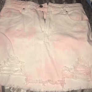 Pink and white skirt